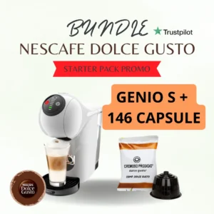 Bundle Dolce Gusto Starter Pack – Macchina Genio S + 146 capsule
