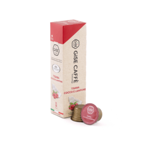Gise caffè 10 capsule Tisana Cocco e Lampone – Capsule Dolci e Fruttate dal Gusto vivace
