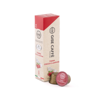 Gise caffè 10 capsule Tisana Cocco e Lampone – Capsule Dolci e Fruttate dal Gusto vivace