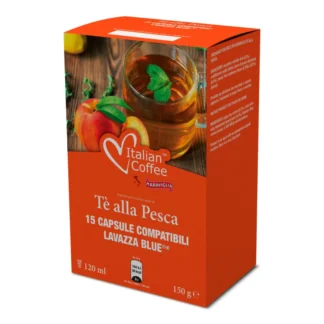 15 capsule Tè alla Pesca cialde compatibili Lavazza* Blue* e In Black* Nims*