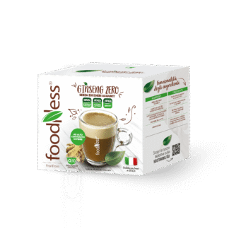 Foodness Caffè al GINSENG ZERO zuccheri Senza Lattosio - 10 Capsule Compatibili Dolce Gusto®