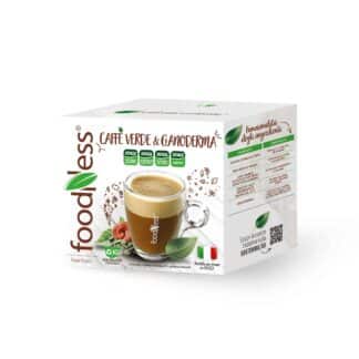 Foodness CAFFE VERDE & GANODERMA Senza Lattosio - 10 Capsule Compatibili Dolce Gusto®