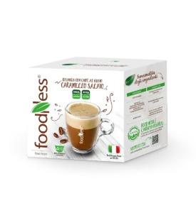Foodness Bevanda al CARAMELLO SALATO Senza Lattosio - 10 Capsule Compatibili Dolce Gusto®