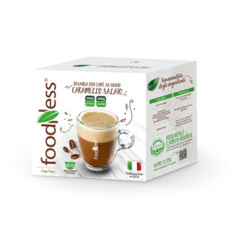 Foodness Bevanda al CARAMELLO SALATO Senza Lattosio - 10 Capsule Compatibili Dolce Gusto®