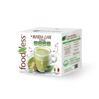Foodness MATCHA LATTE & Ginseng Senza Lattosio - 10 Capsule Compatibili Dolce Gusto®