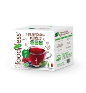 Foodness Tisana MIRTILLO & MELOGRANO - 10 Capsule Compatibili Dolce Gusto®