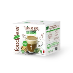 Foodness Caffè al GINSENG ZERO zuccheri Senza Lattosio - 10 Capsule Compatibili Dolce Gusto®