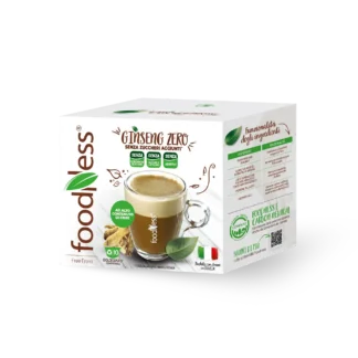 Foodness Caffè al GINSENG ZERO zuccheri Senza Lattosio - 10 Capsule Compatibili Dolce Gusto®