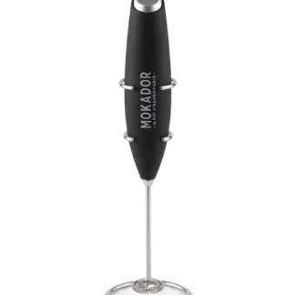 Montalatte Elettrico Mokador con Supporto – Cappuccinatore Portatile per Schiuma Cremosa